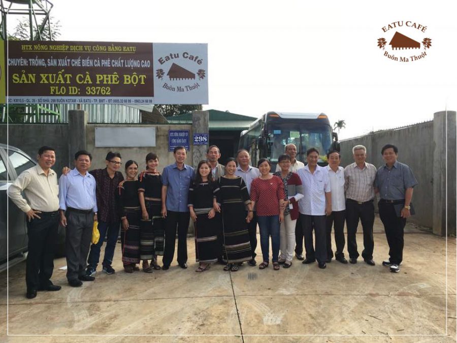 Ban dự án VNSAT thuộc Sở nông nghiệp Tiền giang tham quan HTX EATU CAFE