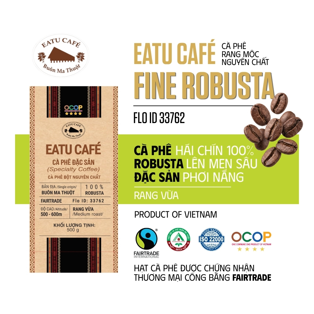 Eatu Cafe - Cà phê R&A - Hộp 500g