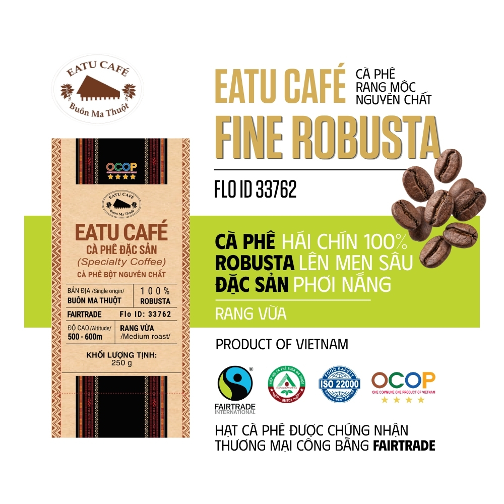 Eatu Cafe - Cà phê R&A - Hộp 250g